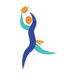 Flag Football Receiver - Male | Motion | 3 Colored | v1