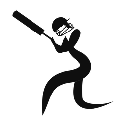 Cricket Batter - Male | Motion | Silhouette | v1