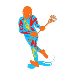 Lacrosse Player - Male | Splash | Colorful | v2