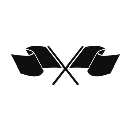 Racing Flags - Both | Round | Silhouette | v1
