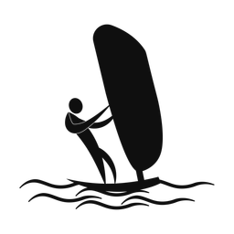 Windsurfing - Male | Motion | Silhouette | v1