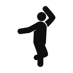 Dancing - Male | Round | Silhouette | v4
