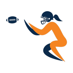 American Football Lineman - Female | Motion | 2 Colored | v1