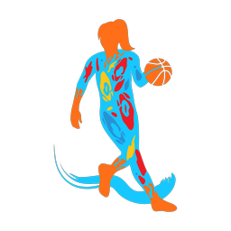 Basketball - Female | Splash | Colorful | v3