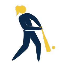 Softball Batter - Female | Strike | 2 Colored | v3