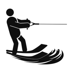 Waterskiing - Male | Round | Silhouette | v1