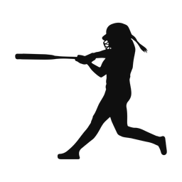Softball Batter - Female | Classic | Silhouette | v1