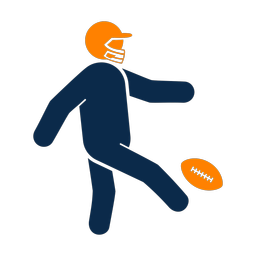 American Football Punter - Male | Round | 2 Colored | v2