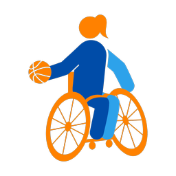 Wheelchair Basketball - Female | Round | 3 Colored | v1
