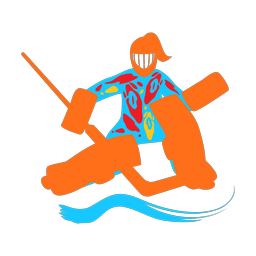 Ice Hockey Goalie - Female | Splash | Colorful | v3