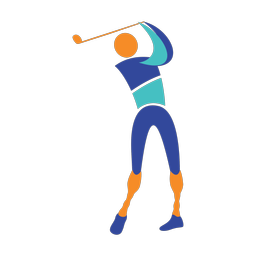 Disability Golf - Male | Motion | 3 Colored | v1