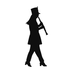 Marching Clarinetist - Female | Classic | Silhouette | v1