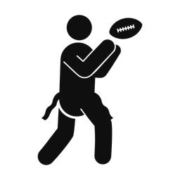 Flag Football Receiver - Male | Round | Silhouette | v1