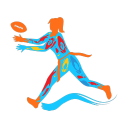 Flag Football Receiver - Female | Splash | Colorful | v1
