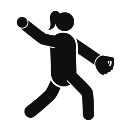 Softball Pitcher - Female | Round | Silhouette | v2