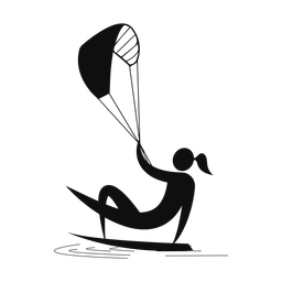 Kitesurfing - Female | Motion | Silhouette | v1