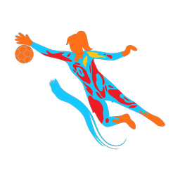 Soccer Goalie - Female | Splash | Colorful | v1