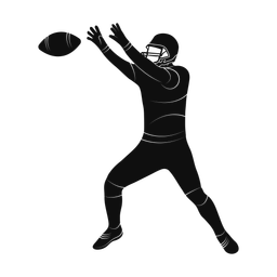American Football Receiver - Male | Promax | Silhouette | v2