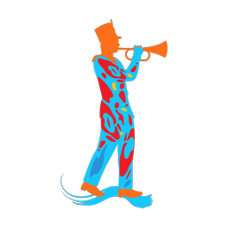 Marching Trumpet Player - Male | Splash | Colorful | v1