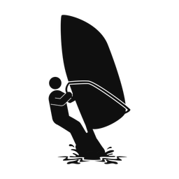 Windsurfing - Male | Round | Silhouette | v1