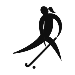 Field Hockey Player - Female | Motion | Silhouette | v1