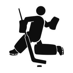 Ice Hockey Goalie - Male | Round | Silhouette | v3
