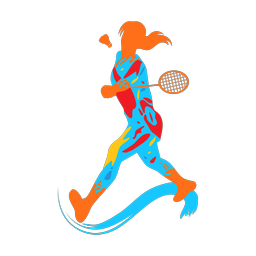 Badminton - Female | Splash | Colorful | v3