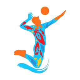 Volleyball - Male | Splash | Colorful | v3