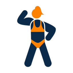 Body Building - Female | Round | 2 Colored | v2