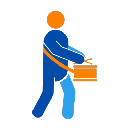 Marching Side Drummer - Male | Round | 3 Colored | v1