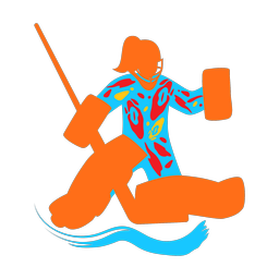 Ice Hockey Goalie - Female | Splash | Colorful | v2