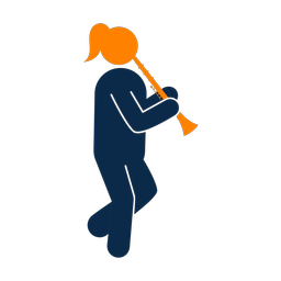 Marching Clarinetist - Female | Round | 2 Colored | v1