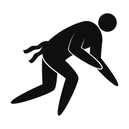 Flag Football Lineman - Male | Strike | Silhouette | v1
