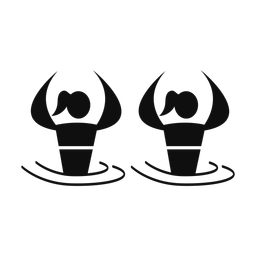 Synchronized Swimming - Female | Motion | Silhouette | v1