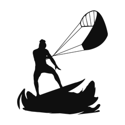 Kitesurfing - Female | Classic | Silhouette | v1