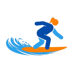 Surfing - Female | Round | 3 Colored | v4
