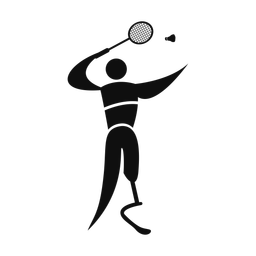 Para Badminton - Male | Motion | Silhouette | v1