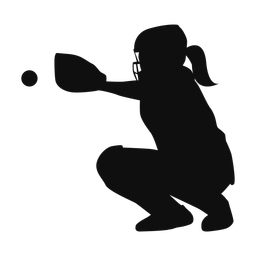 Softball Catcher - Female | Classic | Silhouette | v3