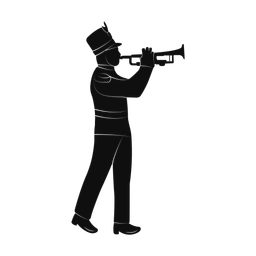Marching Trumpet Player - Male | Promax | Silhouette | v1