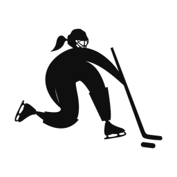 Ice Hockey Goalie - Female | Motion | Silhouette | v2