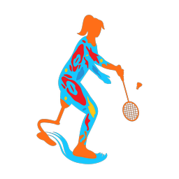 Para Badminton - Female | Splash | Colorful | v1