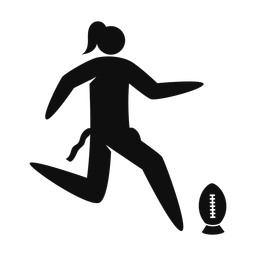 Flag Football Kicker - Female | Strike | Silhouette | v1