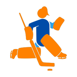 Ice Hockey Goalie - Female | Round | 3 Colored | v3