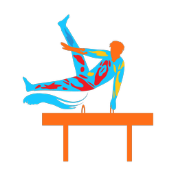 Pommel Horse - Male | Splash | Colorful | v6