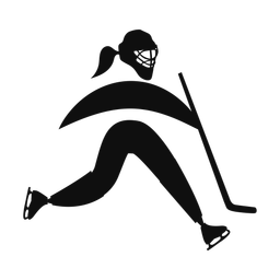 Ice Hockey Goalie - Female | Motion | Silhouette | v3