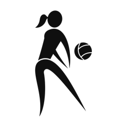 Volleyball - Female | Motion | Silhouette | v3