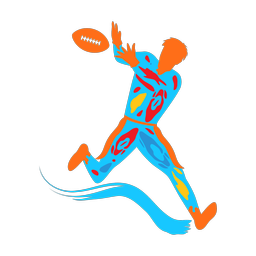 Flag Football Receiver - Male | Splash | Colorful | v1