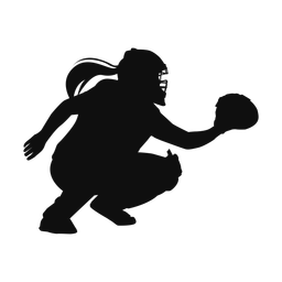 Softball Catcher - Female | Classic | Silhouette | v1