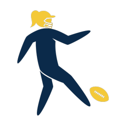 American Football Punter - Female | Strike | 2 Colored | v1
