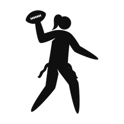 Flag Football Quarterback - Female | Strike | Silhouette | v1